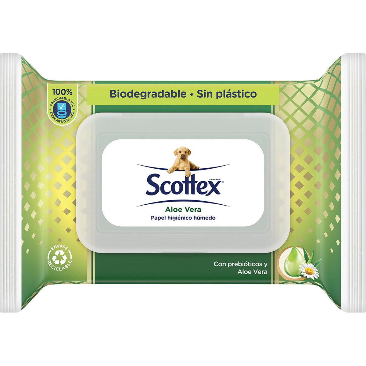 Buy Sensitive aloe vera moist toilet paper with lid packet 66 units