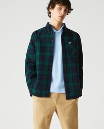 Men's regular-fit thick green checked 