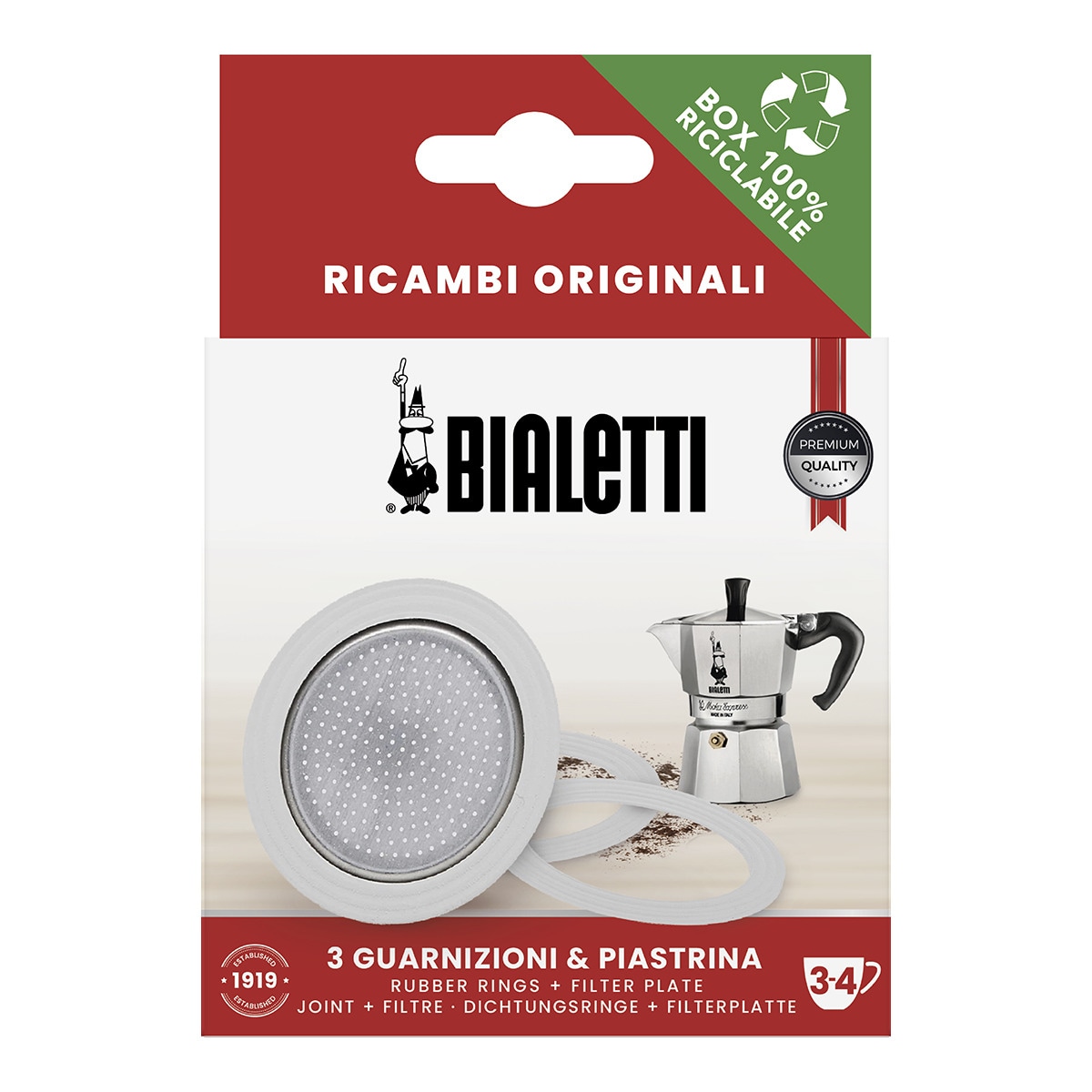 Bialetti - Repuesto De 3 Juntas + 1 Filtro Para Cafeteras Moka Express Blanco En Oferta Bialetti - Repuesto De 3 Juntas + 1 Filtro Para Cafeteras Moka Express Bialetti.