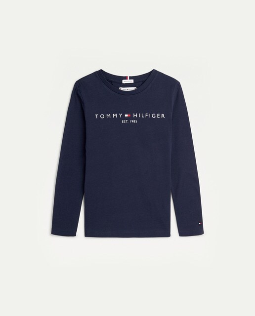 T Shirt Bebe Garcon A Manches Longues Bleu Marine Avec Logo Mode Enfant El Corte Ingles