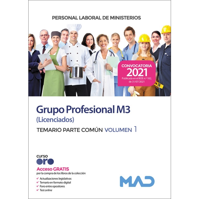 Personal laboral de ministerios grupo profesional m3 (licenciados). Temario parte común volumen 1