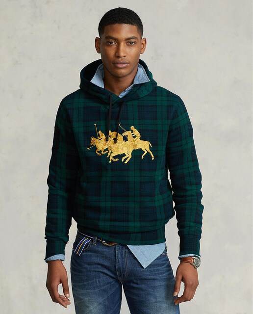 polo patch hoodie