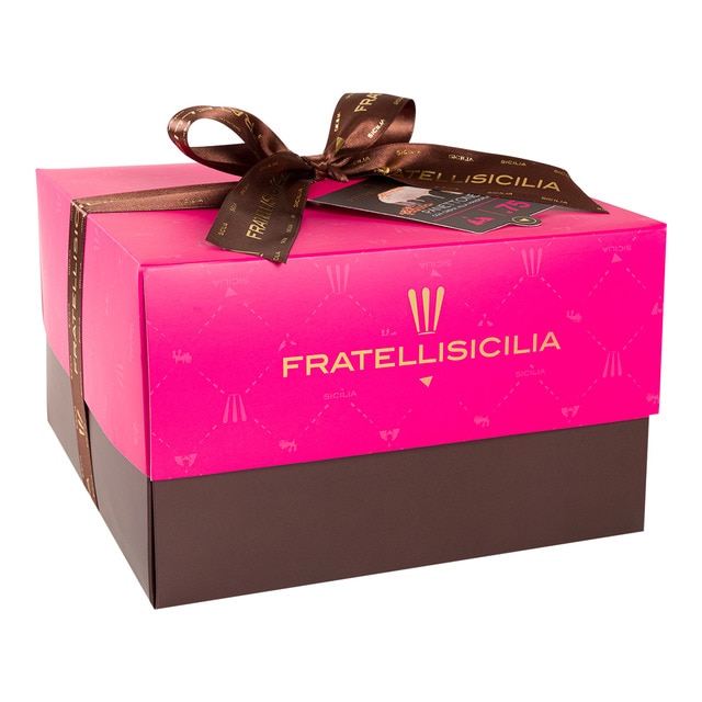 Panettone de fresa con bote de crema de fresas Fratelli Sicilia