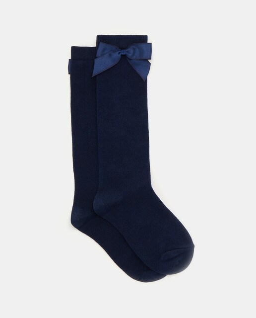 Girls' tights with velvet bow 