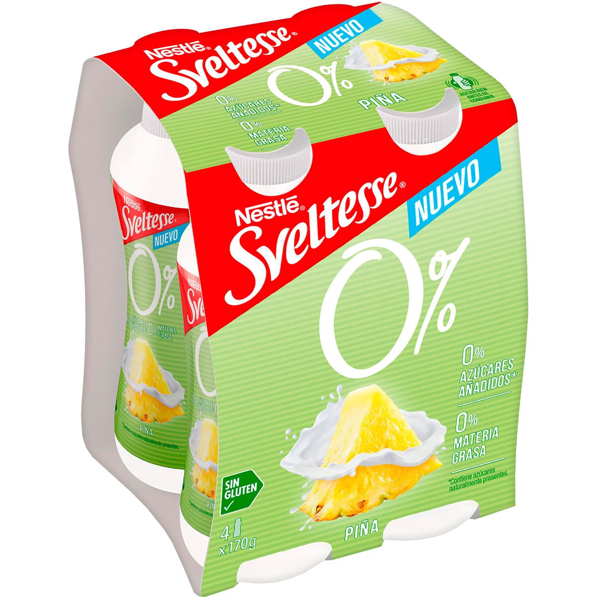 Comprar yogur líquido con piña desnatado 0 m.g. 0 azúcares añadidos