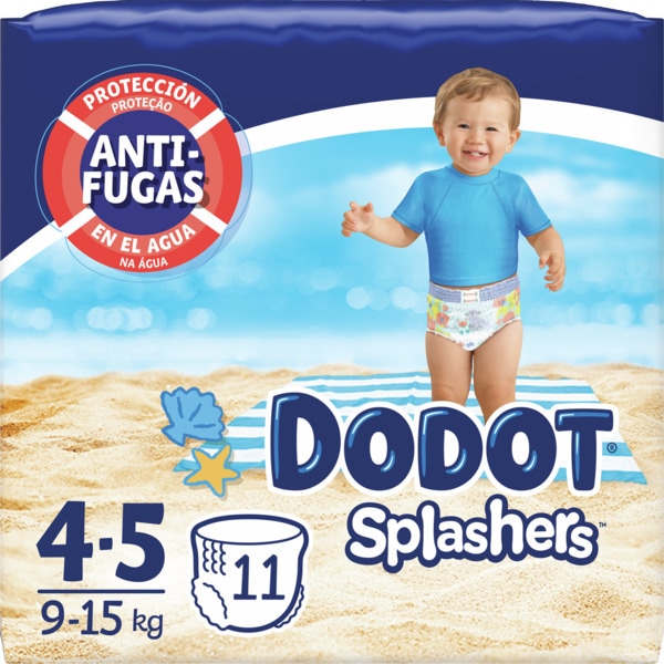 Fraldas Splashers 9 a 15 Kg Tamanho 4-5 embalagem 11 unidades