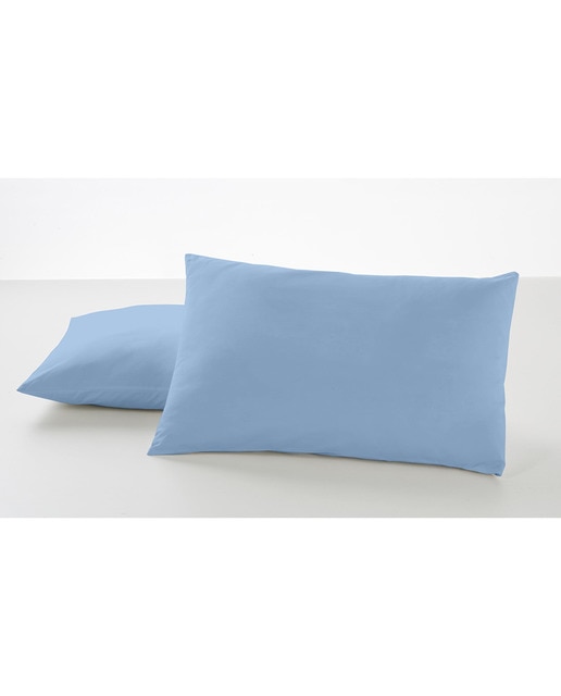 Pack 2 fundas almohada azul celeste