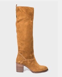 camel suede booties