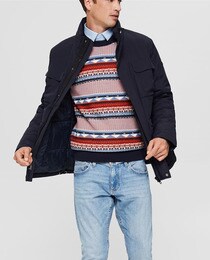 navy blue utility jacket