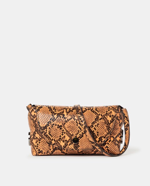 snakeskin print bag