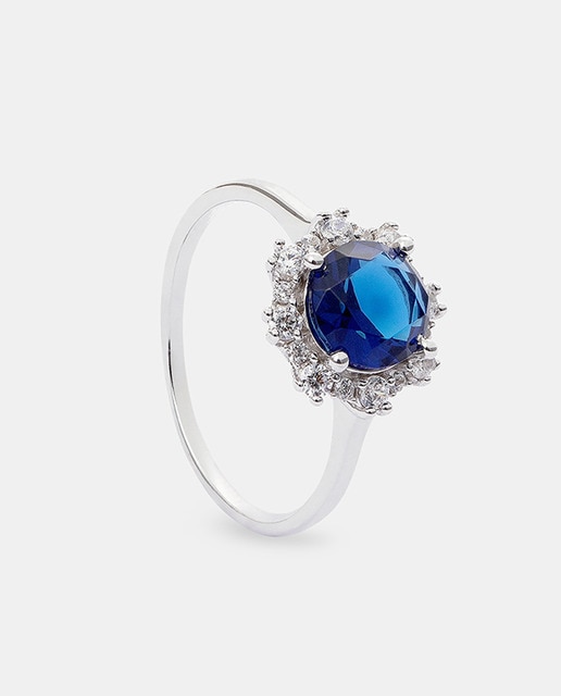Anillo El Corte Inglés Color de oro con zafiro y diamantes