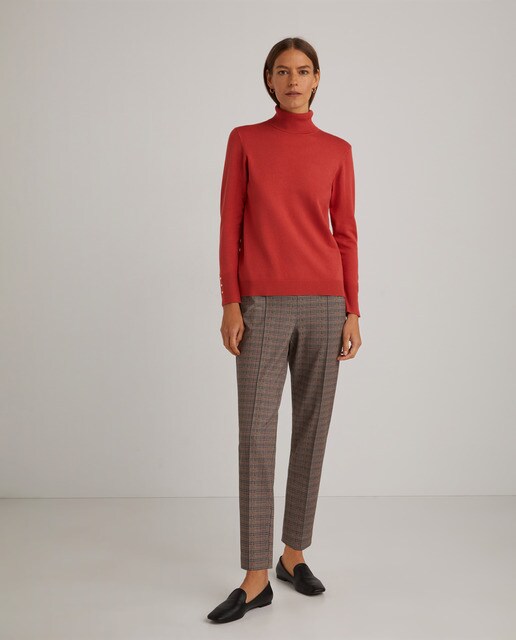 Checked semi-skinny trousers · Women's fashion · El Corte Inglés