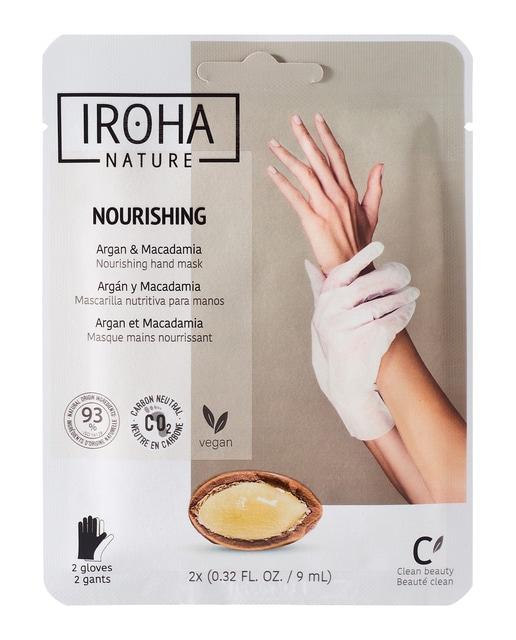 Guantes mascarilla nutritivos con Aceite de Argán y Macadamia Iroha Nature