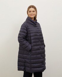 plus size long quilted coat