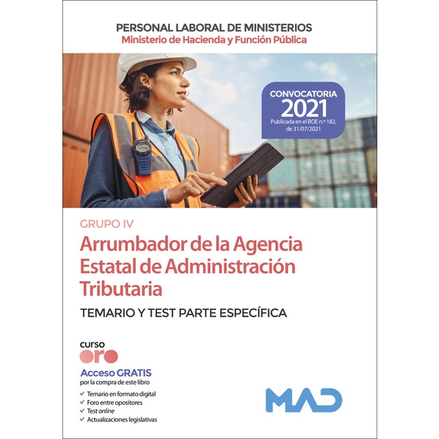 Arrumbador (grupo profesional iv) de la agencia estatal de la administración tributaria. Temario y test parte específica (Tapa blanda)