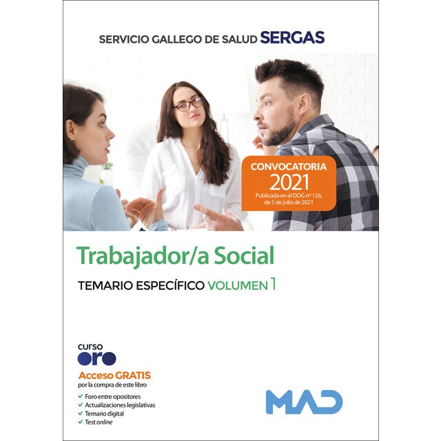 Trabajador social del servicio madrileño de salud. Temario volumen 1