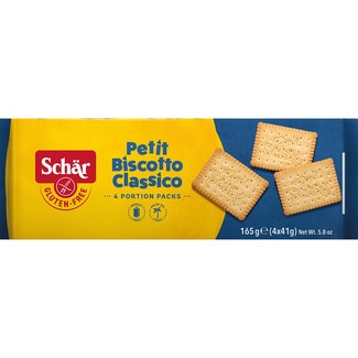SCHAR Petit classic biscuits gluten-free 4 individual packets container 165 g