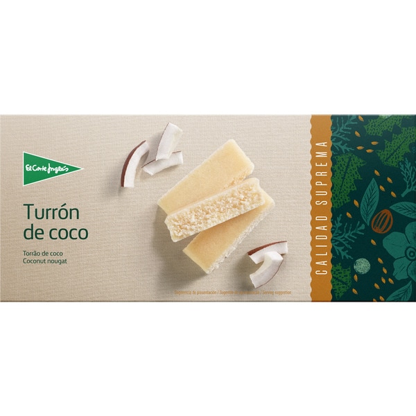 EL CORTE INGLES turrón de coco Calidad Suprema tableta 250 g