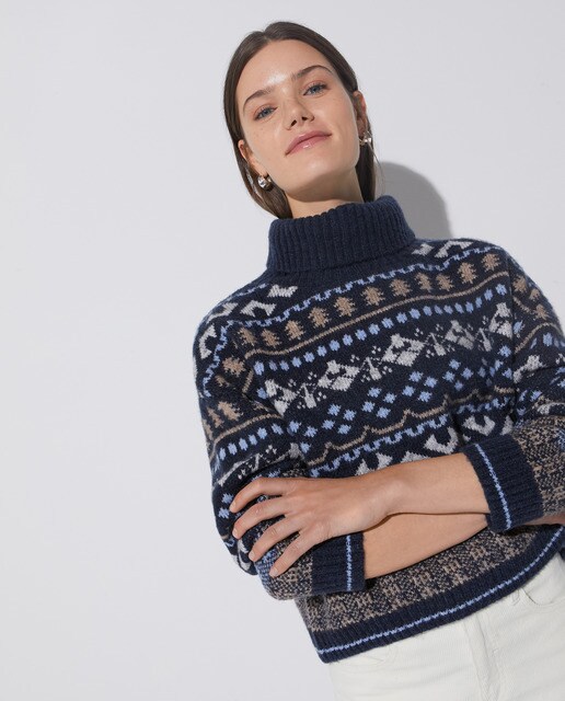 jacquard sweater women's