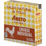 caldo de pollo 100% natural sin gluten y sin lactosa pack 2 envase 330 ml