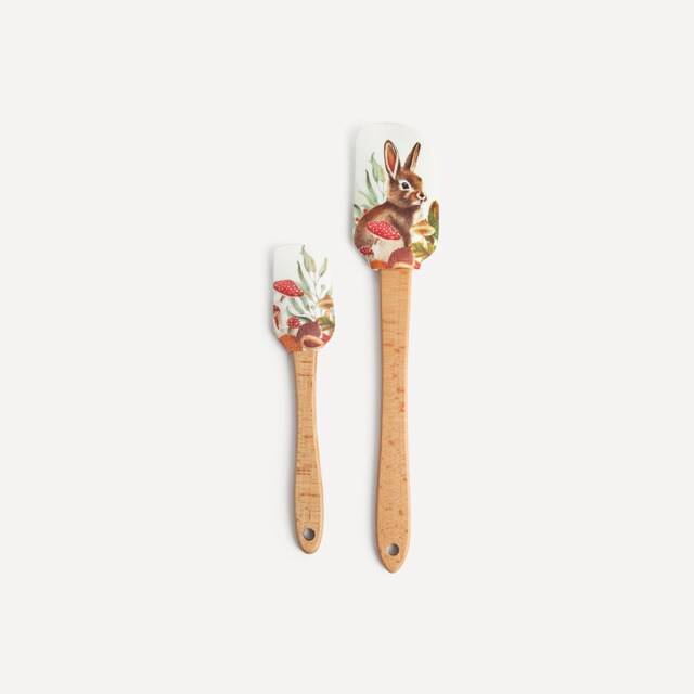El Corte Inglés set of 2 silicone and beech wood Animals spatulas