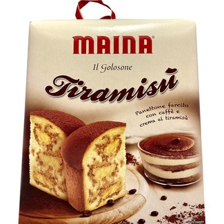 MAINA Il Golosone coffee filled pannettone with tiramisu cream case 750 g