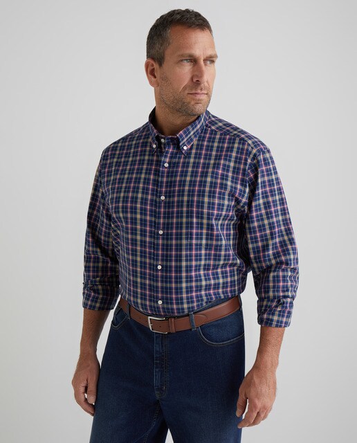 Big and Tall men's classic-fit blue checked sports shirt · Men's fashion · El  Corte Inglés
