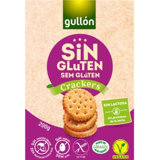 Gullón Bolachas Crackers Vegan sem Lactose sem Glúten embalagem 200 g