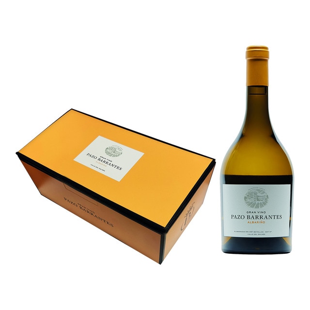 Estuche vino blanco Pazo Barrantes Albariño 2021 Rías Baixas Mágnum