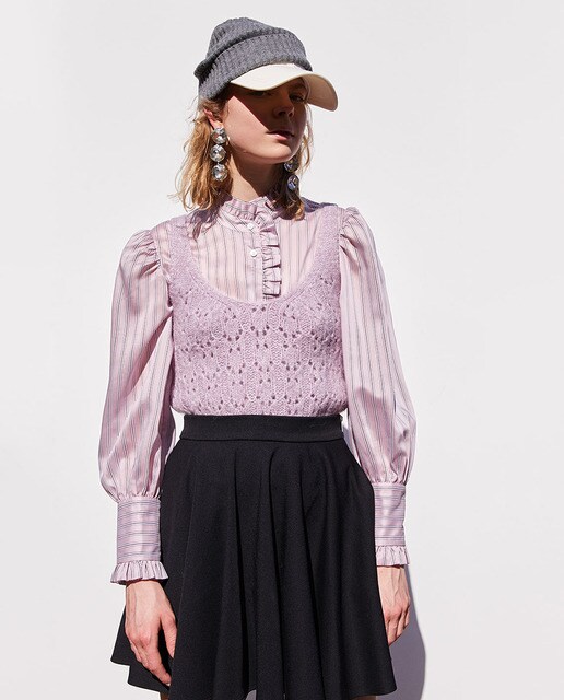 Women's ruffled placket blouse · Women 