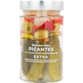 Club del Gourmet Espetos Picantes de Pickles em Azeite frasco 125 g