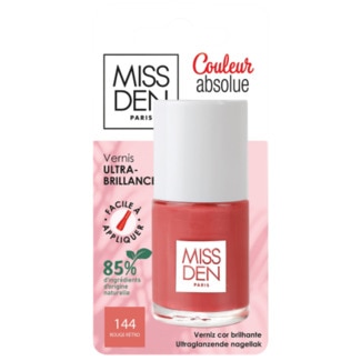 Miss Den Paris Verniz Vermelho Retro Nº 144 embalagem 10 ml