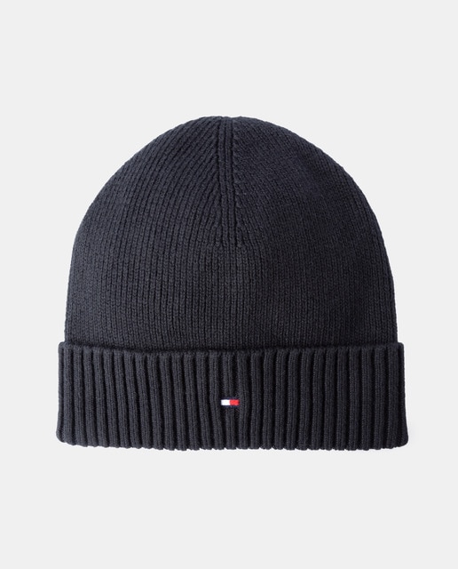 Black cotton and cashmere hat · Men's 