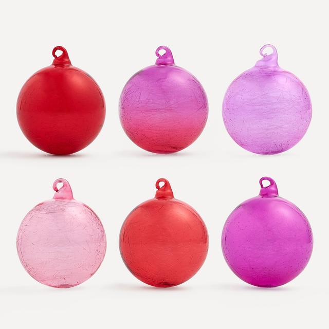 Set 6 bolas de cristal craquelado Navidad El Corte Inglés