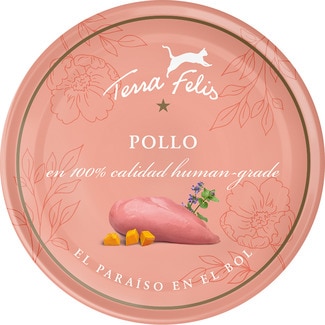 TERRA FELIS comida húmeda para gatos adultos con pollo y calabaza lata 80 g