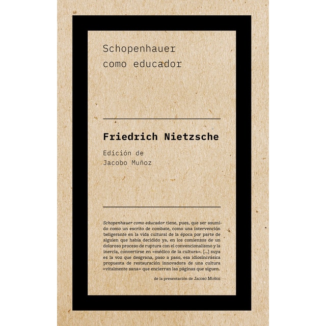 Schopenhauer como educador (Tapa blanda)