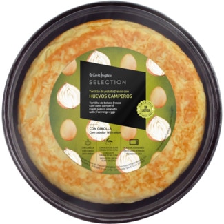 El Corte Inglés Selection Tortilha de Batata Fresca e Ovos do Campo com Cebola sem Lactose embalagem 500 g