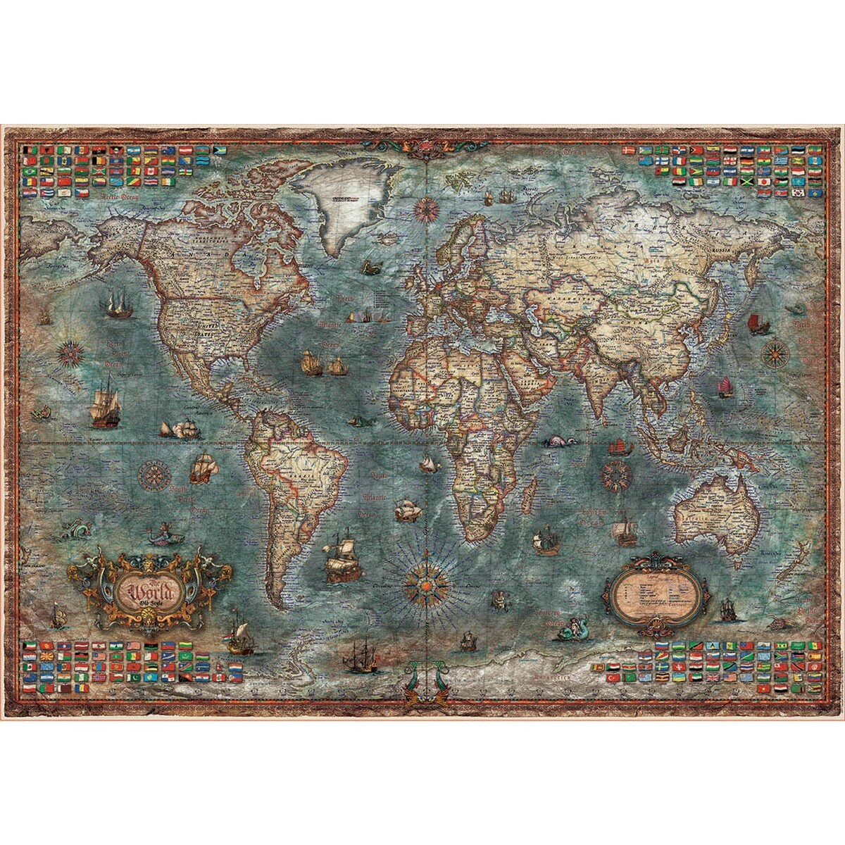 Puzzle 8000 piezas mapamundi histórico 2