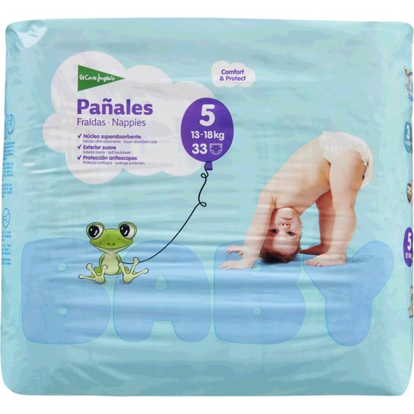 Fraldas 13 a 18 Kg Tamanho 5 embalagem 33 unidades