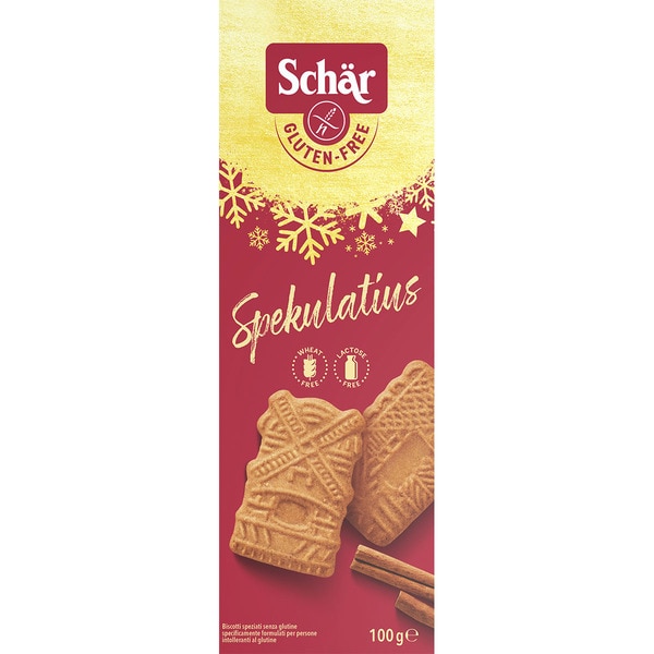 SCHAR Spekulatius galletas de canela sin gluten y sin lactosa envase 100 g 