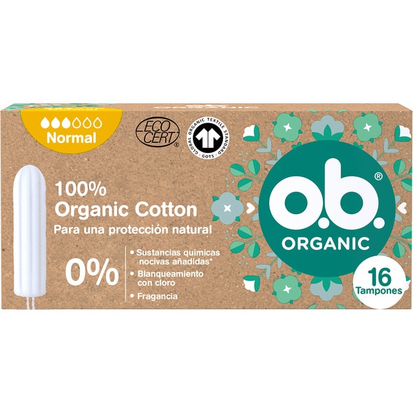 Buy Organic Cotton normal tampons box 16 units · OB · Supermercado El
