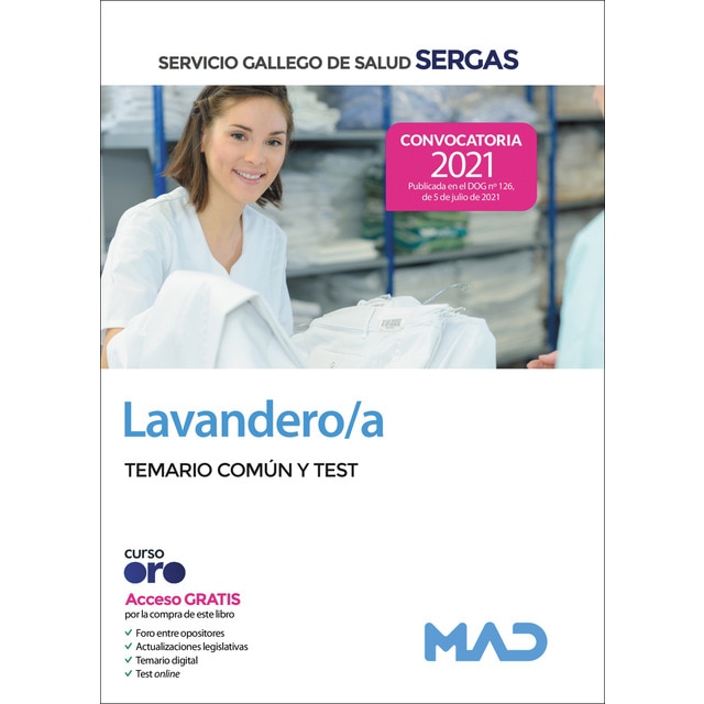 Lavandero/a del servicio gallego de salud. Temario común y test (Tapa blanda)