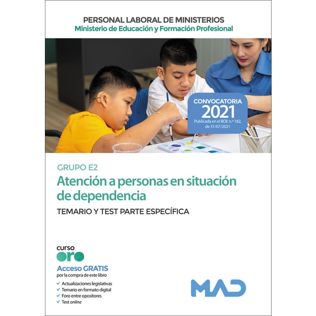 Atención a personas en situación de dependencia (grupo profesional e2) del ministerio de educación y formación profesional. Temari (Tapa blanda)