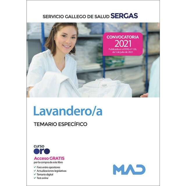 Lavandero/a del servicio gallego de salud. Test específico