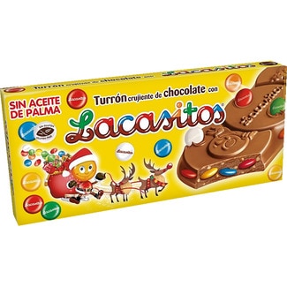 LACASITOS crunchy chocolate nougat with chocolate drops Gluten-free tablet 215 g