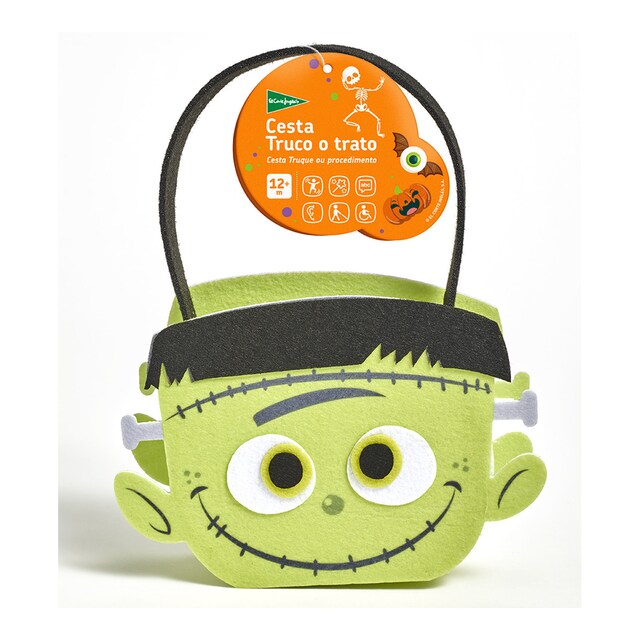 Cesta de fieltro Truco o trato Frankenstein Feliz Halloween El Corte Inglés