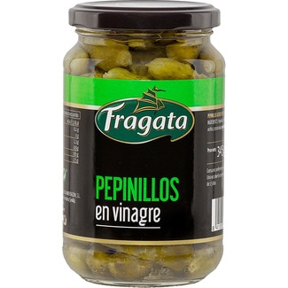 FRAGATA gherkins in vinegar flask 200 drained weight g
