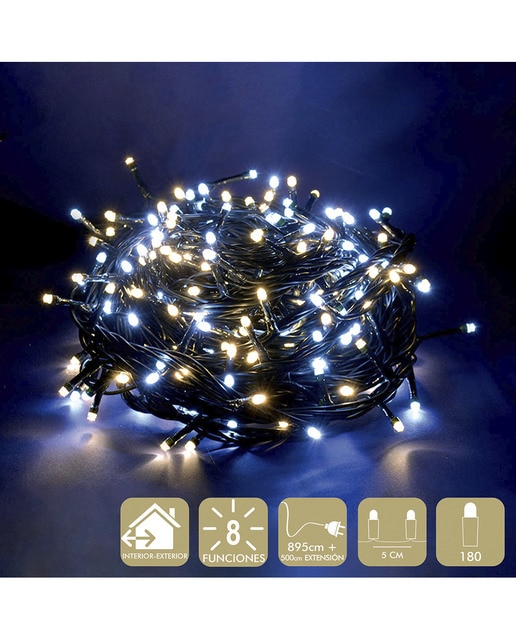 180 luces led 8 funciones