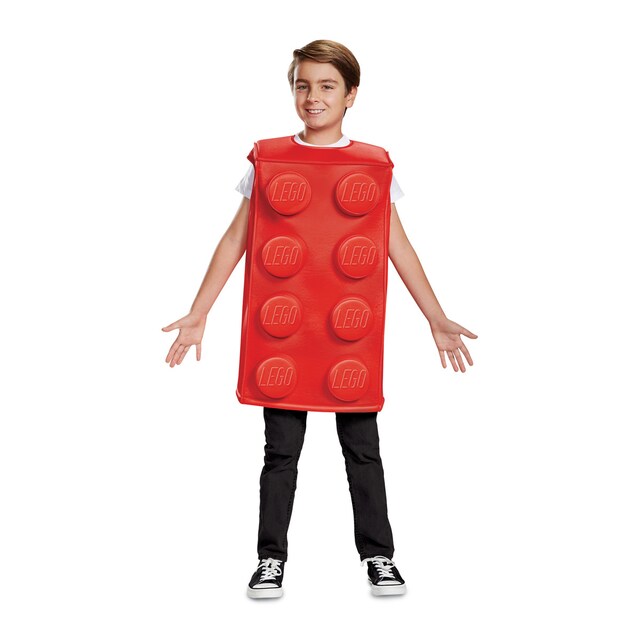 Disfraz infantil de ladrillo Lego Rojo
