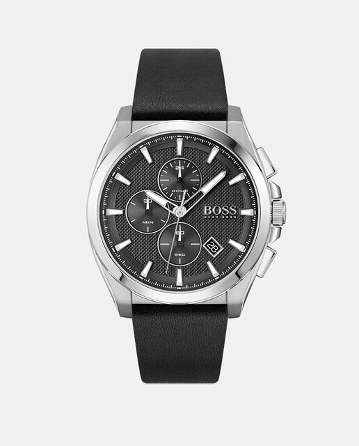 Reloj de hombre cronógrafo 1513881 de piel negro